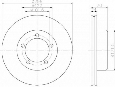 HELLA PAGID 8dd355103161 -  Тормозной диск